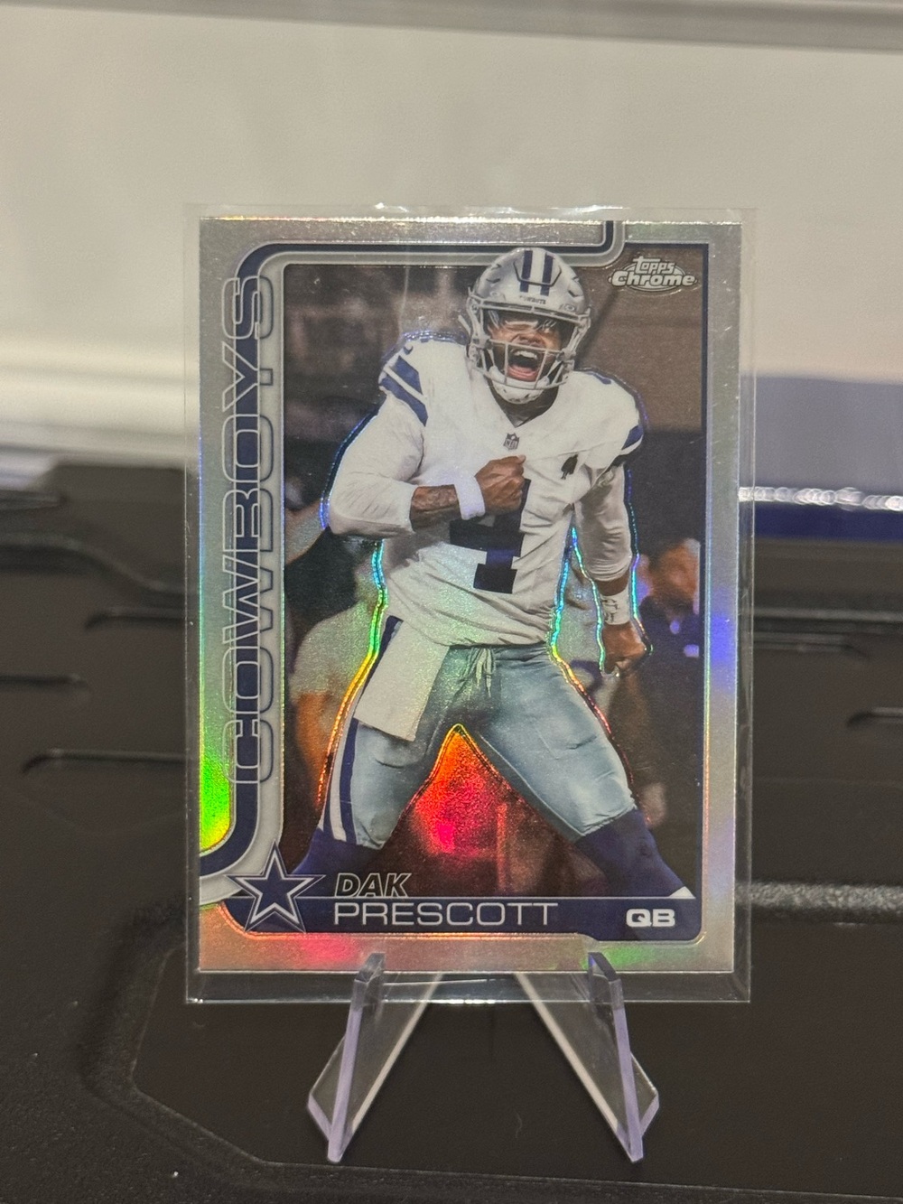 🔥 2025 Dak Prescott Topps Chrome Refractor Prizm. #dakprescott #cowboys